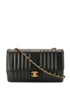 Chanel Pre-owned Mademoiselle Stitched Shoulder Bag - Black