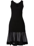 Givenchy Sheer Panel Dress, Women's, Size: Xs, Black, Silk/polyamide/wool