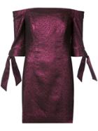 Milly Metallic Fitted Dress - Pink & Purple