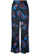 Theatre Products Printed Palazzo Pants, Women's, Black, Cupro