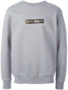 Palm Angels Logo Print Sweatshirt, Men's, Size: Xl, Grey, Cotton