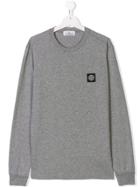 Stone Island Junior Teen Logo Patch T-shirt - Grey