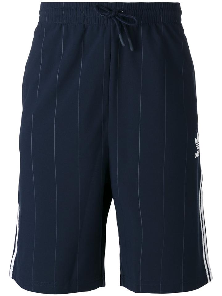 Adidas - Striped Bermuda Shorts - Men - Polyester - M, Blue, Polyester