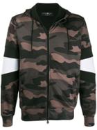 Hydrogen Camouflage Print Hooded Jacket - Green