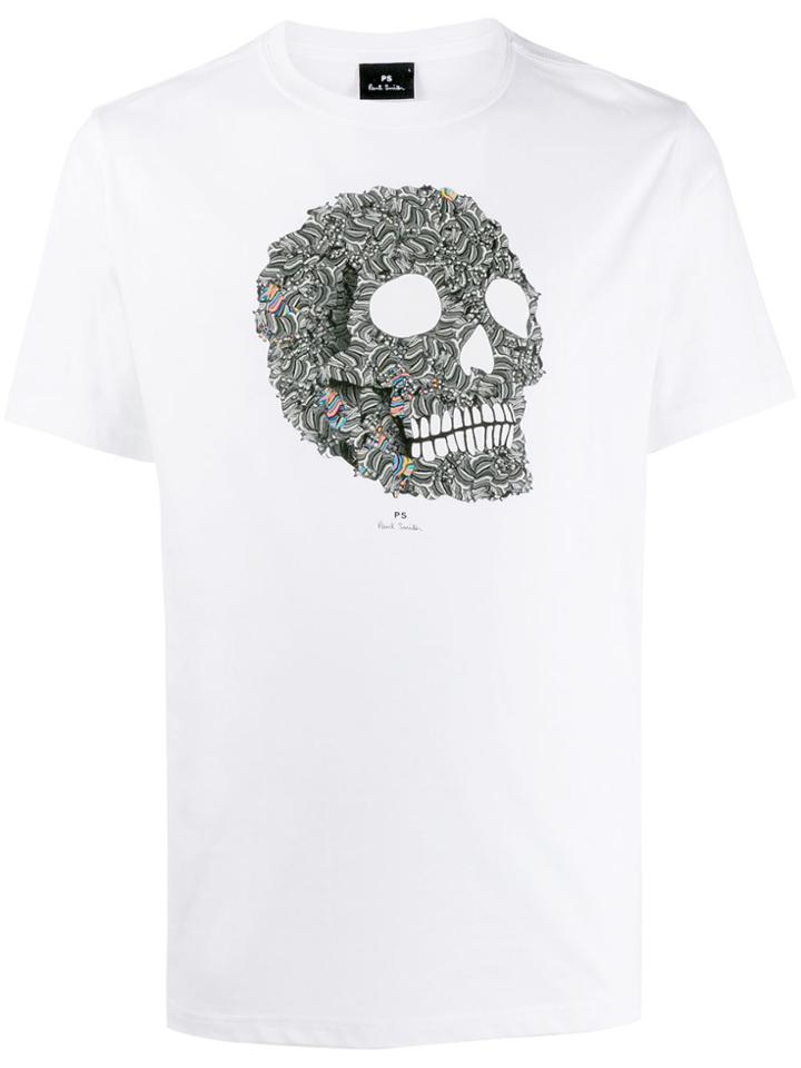 Ps Paul Smith Graphic Skull Print T-shirt - White