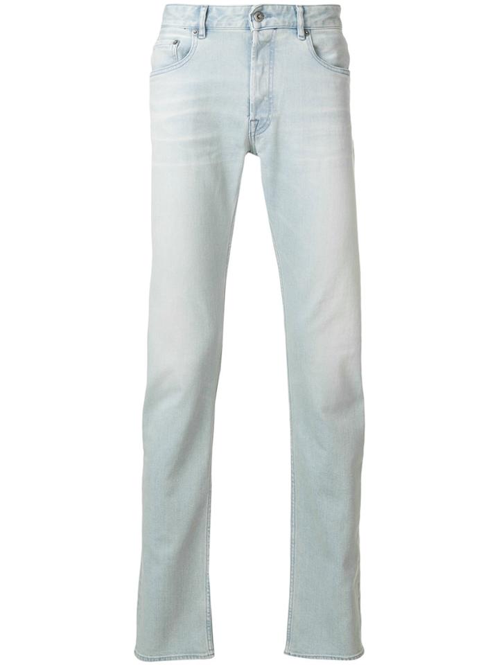 Stone Island Bleached Straight Jeans - Blue