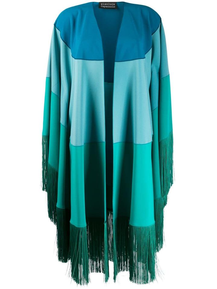 Gianluca Capannolo Fringed Coat - Blue