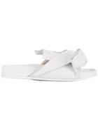 No21 Abstract Bow Slides - White