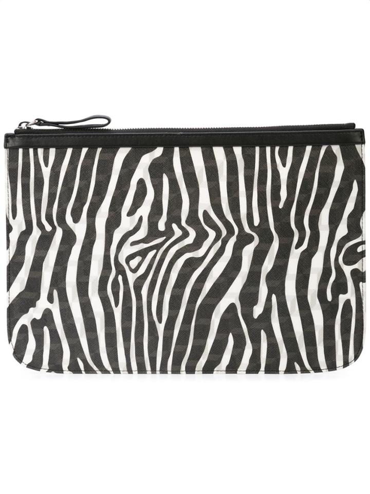Pierre Hardy Zebra Printed Clutch - Black