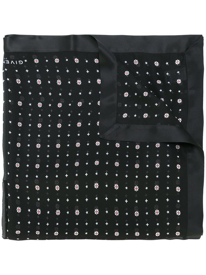 Givenchy Printed Scarf, Women's, Black, Silk