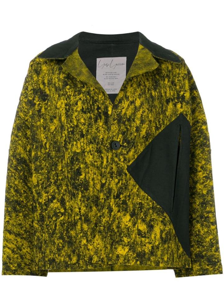 Yohji Yamamoto Pre-owned Abstract Pattern Boxy Jacket - Yellow