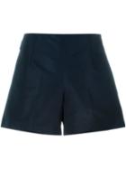 Moncler High Waist Shorts, Women's, Size: 42, Blue, Polyester