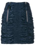 J.w. Anderson Smocked Mini Skirt, Women's, Size: 6, Blue, Polyamide