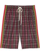 Gucci Oversized Tartan Shorts - Red