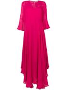 Twin-set Asymmetric Ruffled Crepe Dress - Pink