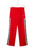 Pinko Kids Lace Lined Sweatpants - Red