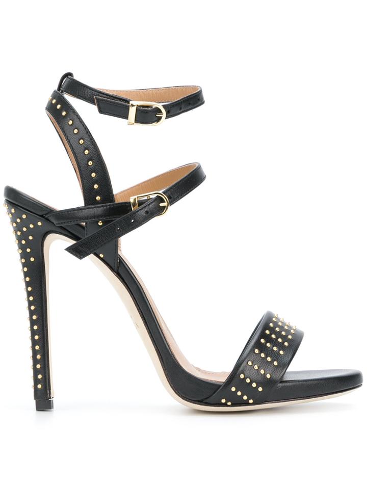 Marc Ellis Studded Buckled Sandals - Black