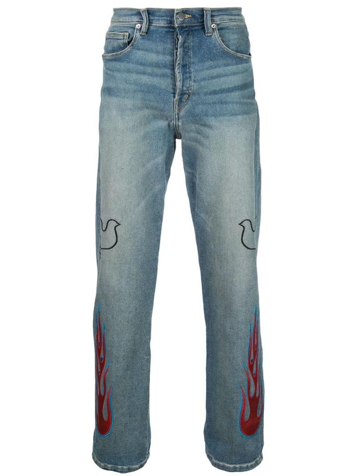 Lost Daze Dove Flame Jeans - Blue