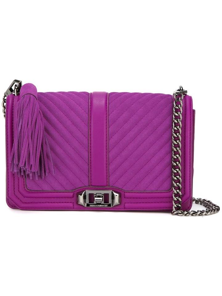 Rebecca Minkoff Quilted Crossbody Bag, Women's, Pink/purple, Leather/polyester