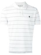 Ami Alexandre Mattiussi Striped Polo Shirt, Men's, Size: Xl, White, Cotton