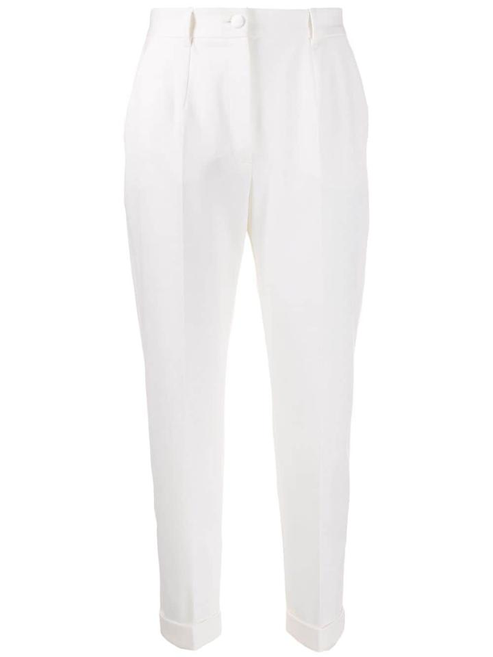 Dolce & Gabbana High-rise Cropped Trousers - White