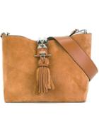 Salar Tassel Detailing Shoulder Bag, Women's, Brown