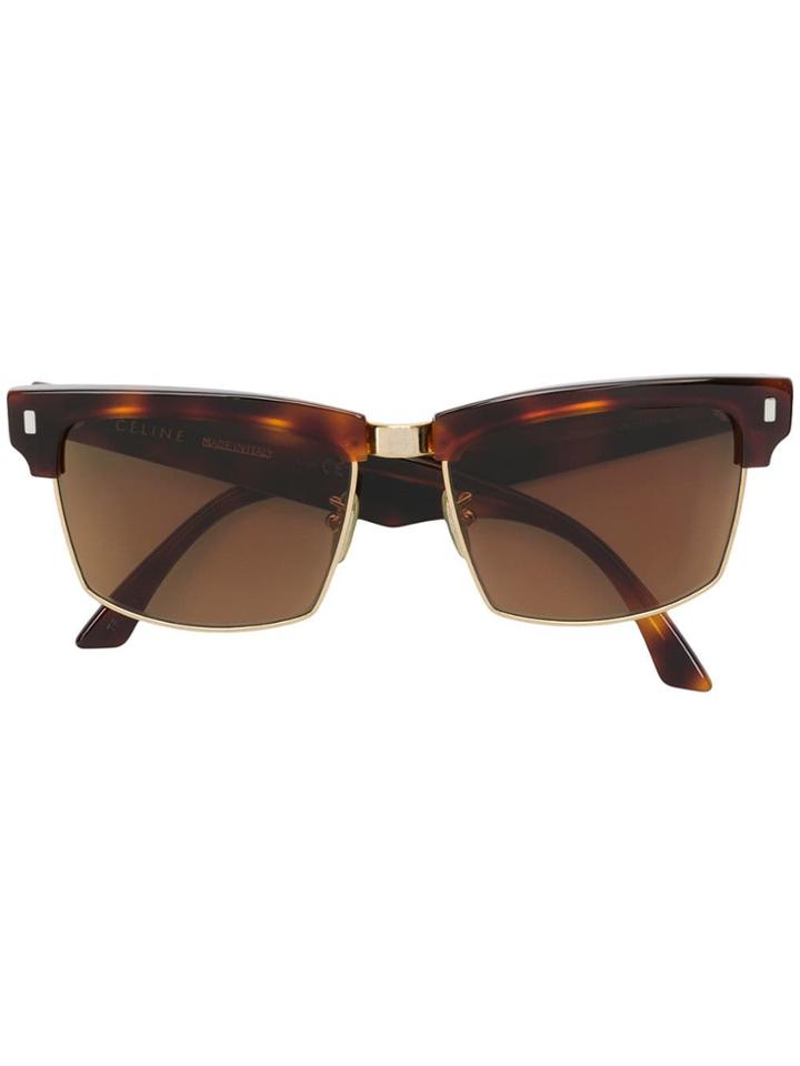 Celine Eyewear Square Sunglasses - Brown