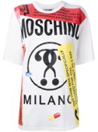 Moschino Pill Logo T-shirt, Women's, Size: Xs, White, Cotton
