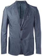 Prada Two Button Blazer, Men's, Size: 48, Grey, Polyamide/viscose