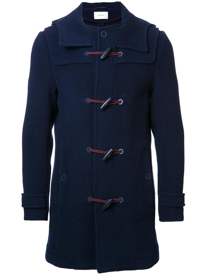 Carven Mid Duffle Coat, Men's, Size: 44, Blue, Wool/polyamide/polyacrylic/polyester