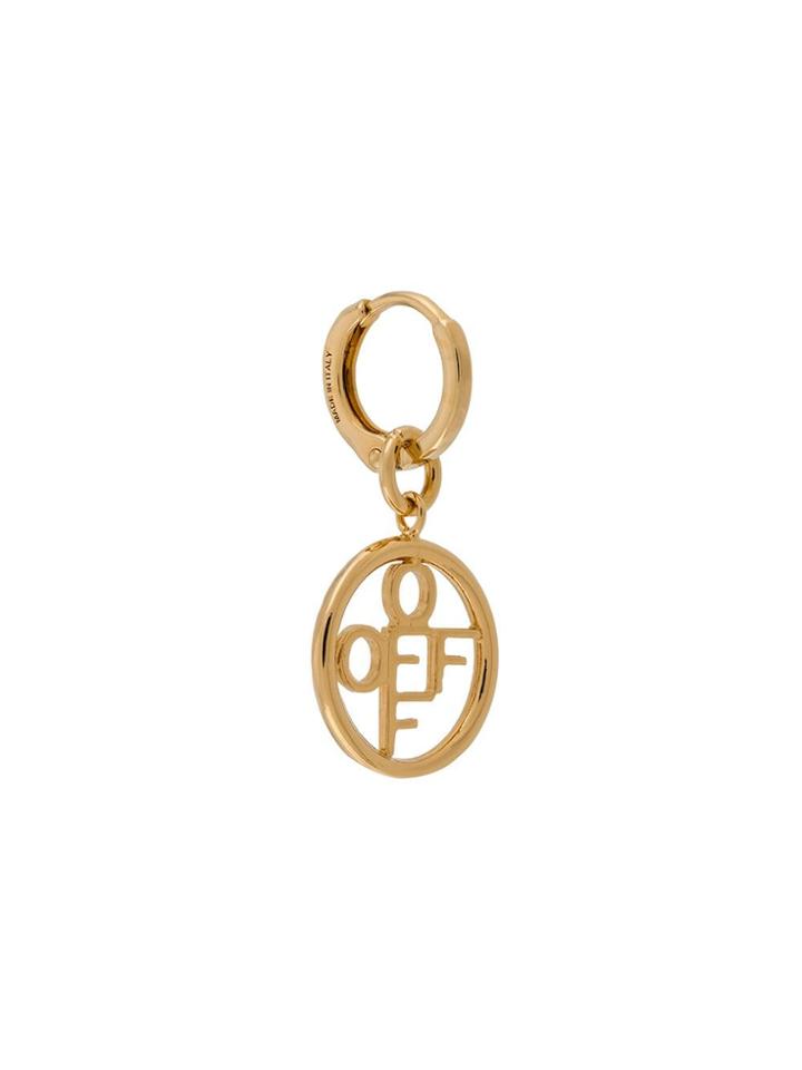Off-white Logo Drop Earring - Gold