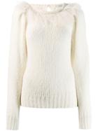 Philosophy Di Lorenzo Serafini Feather Trim Sweater - White