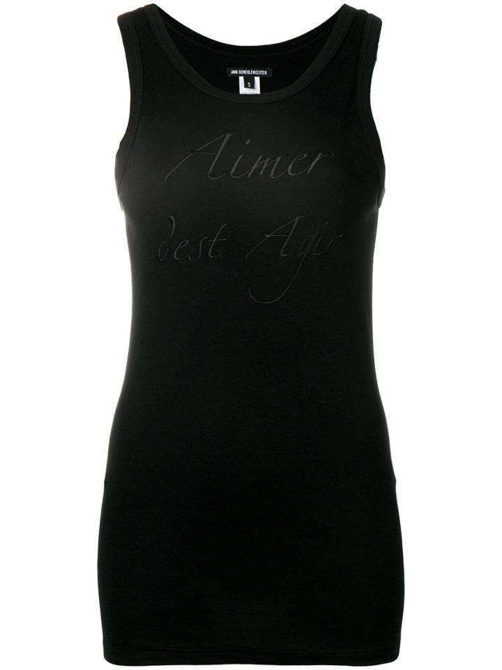 Ann Demeulemeester Aimer Tank Top - Black