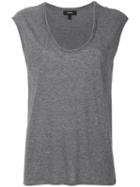 Theory - Scoop Neck Top - Women - Cotton/modal - Xs, Grey, Cotton/modal
