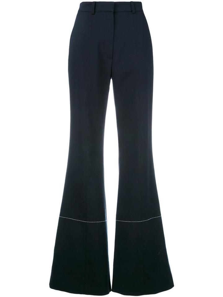 Sonia Rykiel - Super Flared Trousers - Women - Cotton/viscose - 40, Women's, Blue, Cotton/viscose