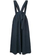 Irene Gingham Suspender Dress - Blue