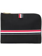 Thom Browne Rwb Webbing Small Gusset Folio - Black