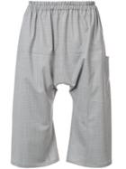 Raf Simons Elasticated Dropped Crotch Shorts - Grey