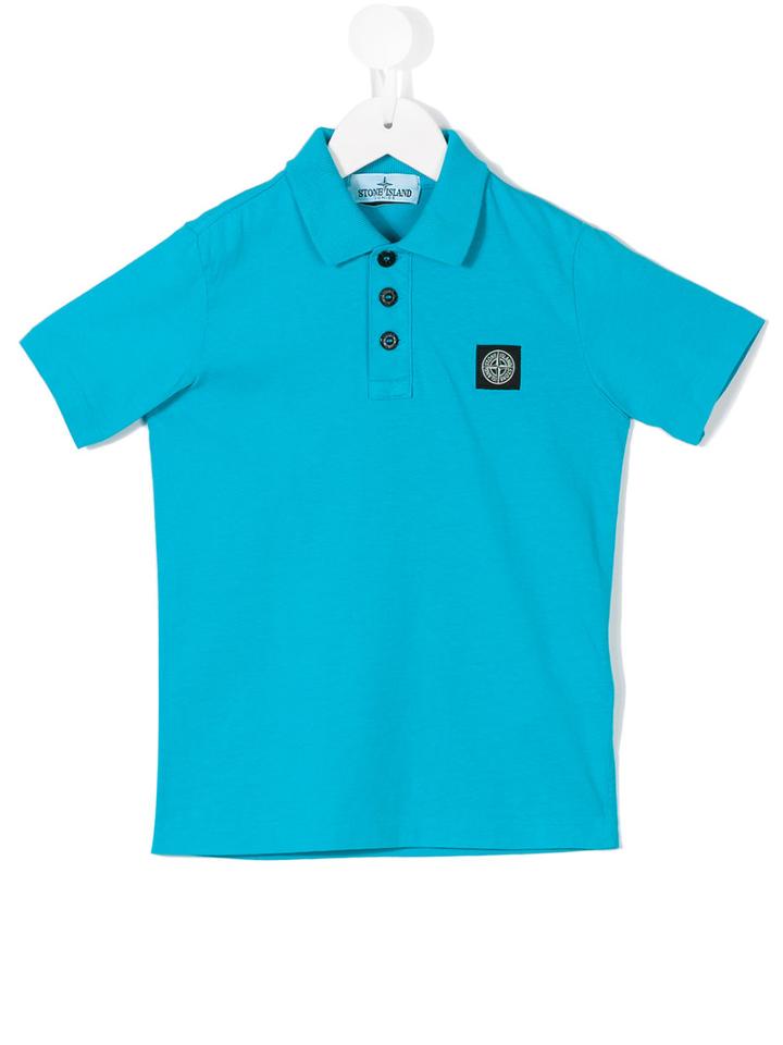Stone Island Kids Short-sleeved Polo Shirt, Toddler Boy's, Size: 5 Yrs, Blue