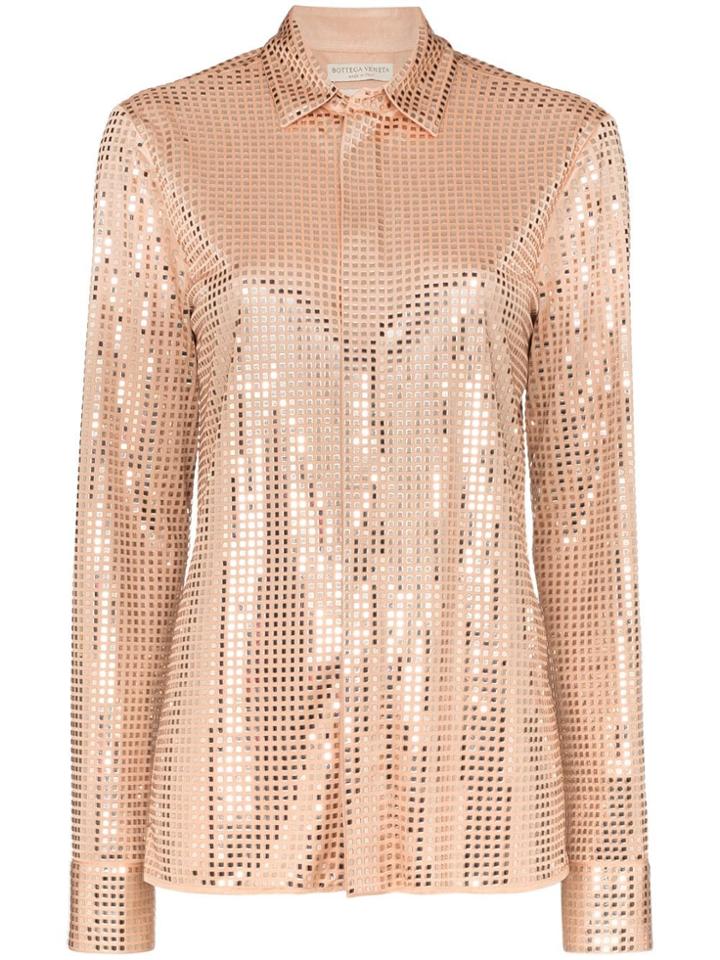 Bottega Veneta Embellished Button-down Shirt - Neutrals