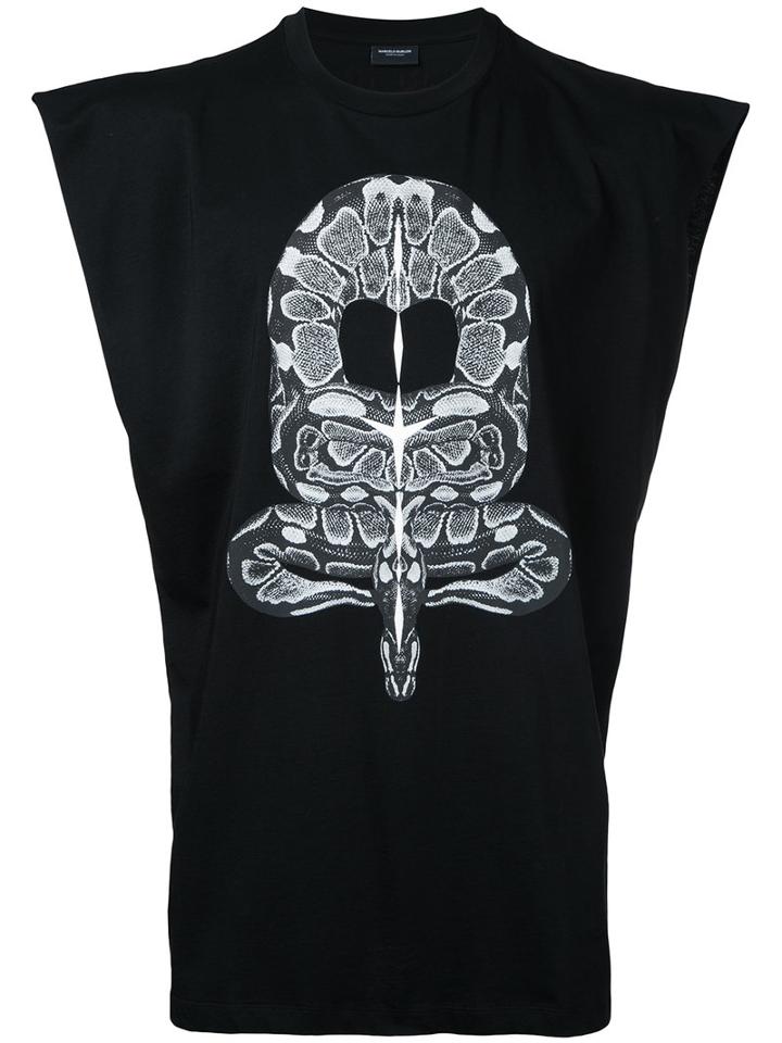 Marcelo Burlon County Of Milan Snake Print Tank, Men's, Size: Xl, Black, Cotton