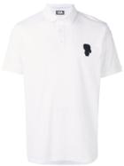 Karl Lagerfeld Logo Polo Shirt - White