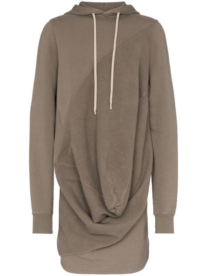 Rick Owens Drkshdw Slouch Front Cotton Hoodie - Brown