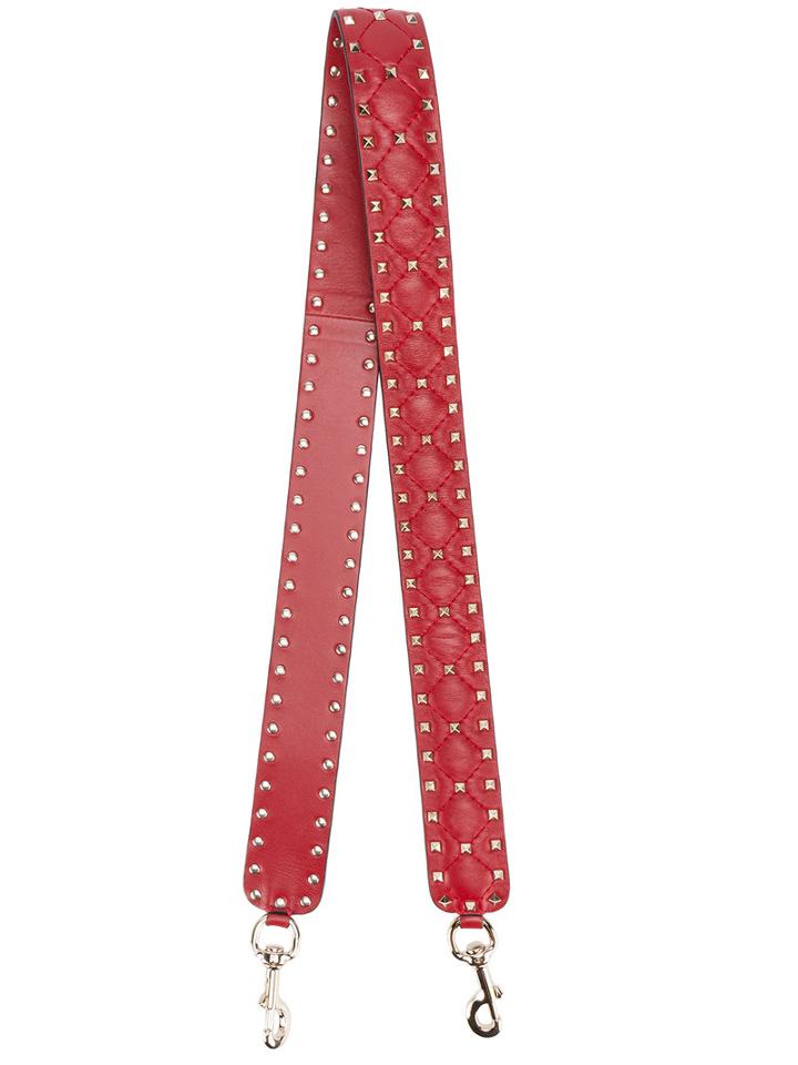 Valentino Valentino Garavani Rockstud Bag Strap, Women's, Red, Leather/metal