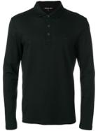 Michael Kors Long Sleeve Polo Shirt - Black