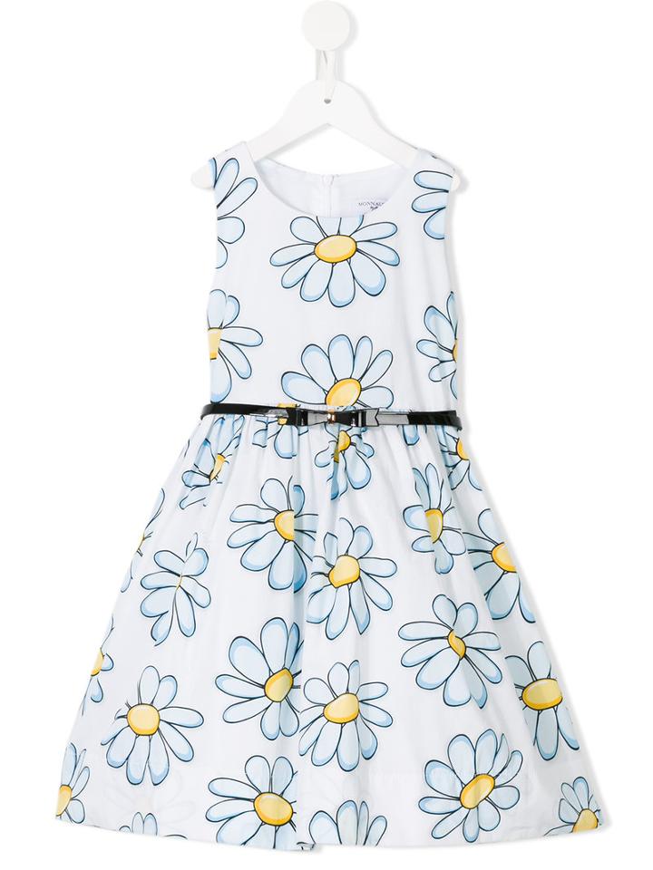 Monnalisa Daisy Print Dress, Girl's, Size: 12 Yrs, White