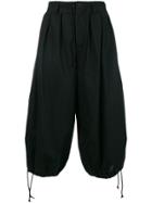 Yohji Yamamoto Cropped Harem Trousers - Black