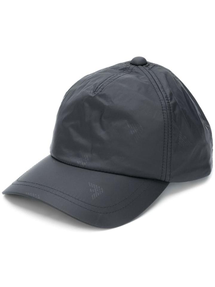Emporio Armani Panelled Logo Cap - Black