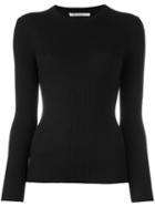 T By Alexander Wang Ribbed Jumper, Women's, Size: Large, Black, Merino