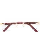Cartier 'décor C' Optical Glasses, Red, Acetate/14kt Gold/metal (other)
